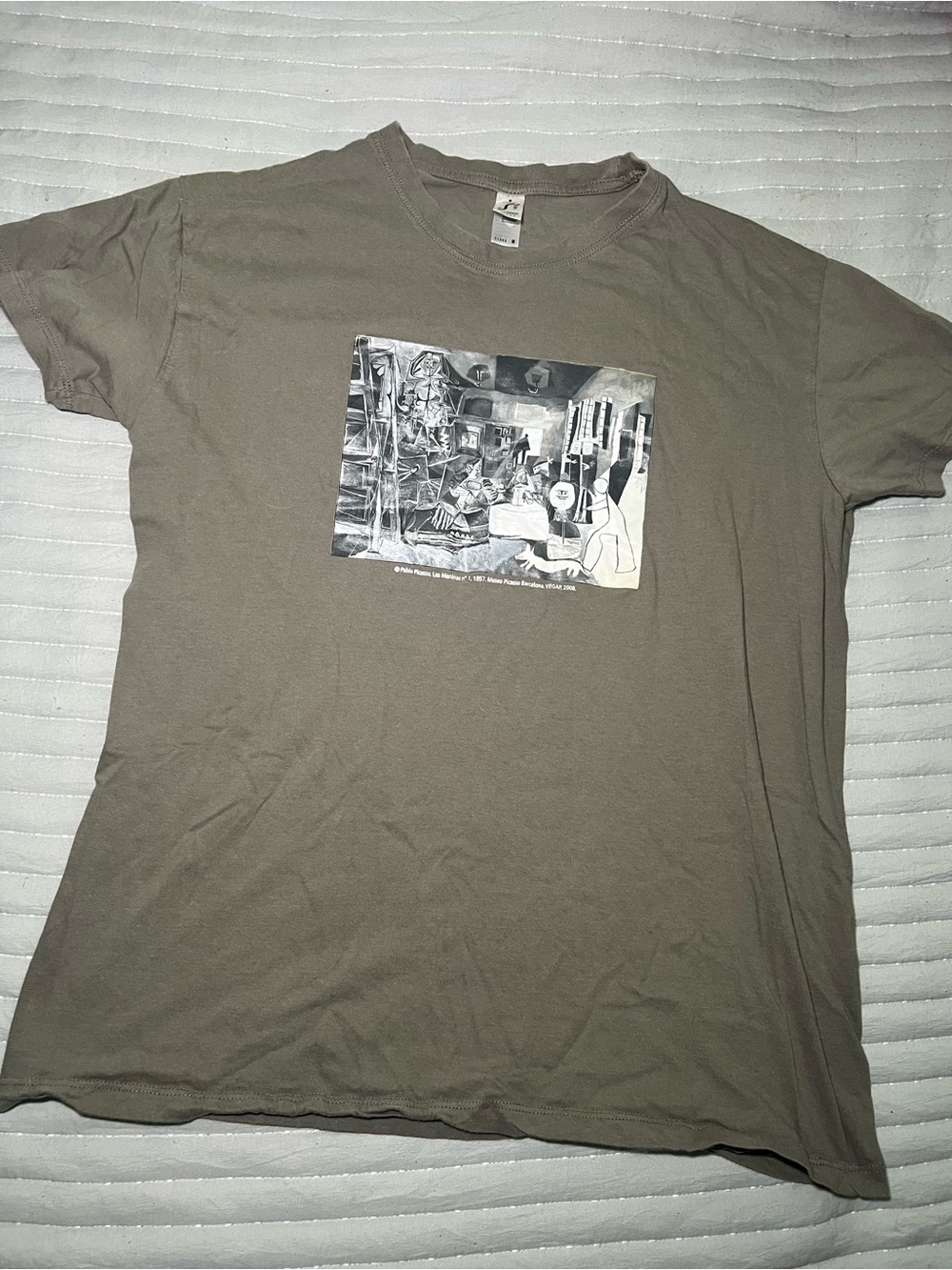Men's Graphic Crew Neck T-Shirt - Olive Green